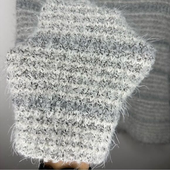 Loft Gray White Wool Fuzzy Sweater XL #D0958 - Picture 11 of 14